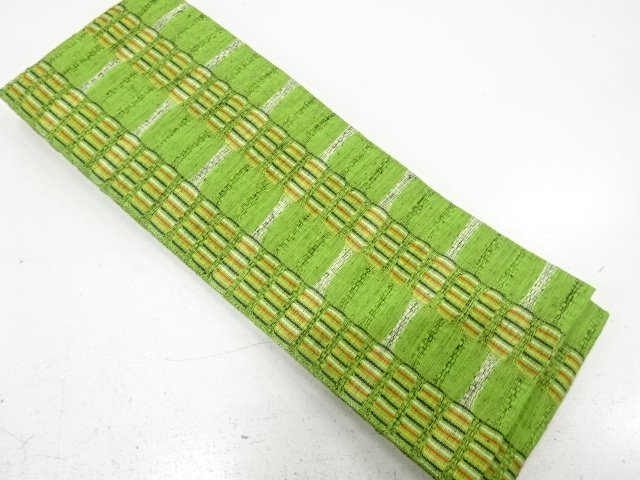 半幅帯 未使用品 リバーシブル 紬 つむぎ 縞模様 綴じ糸 小袋 NO-1229 869a5151f5d7efae4f1988d387b537
